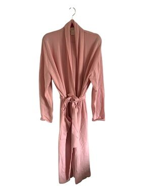 Arlotta Women's Cashmere Long Shawl Collar Robe - Pink, size medium